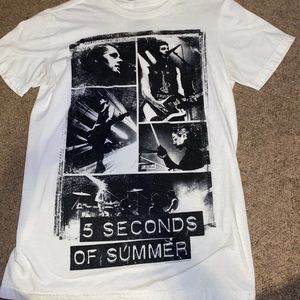 5 Seconds of Summer White Graphic Tee